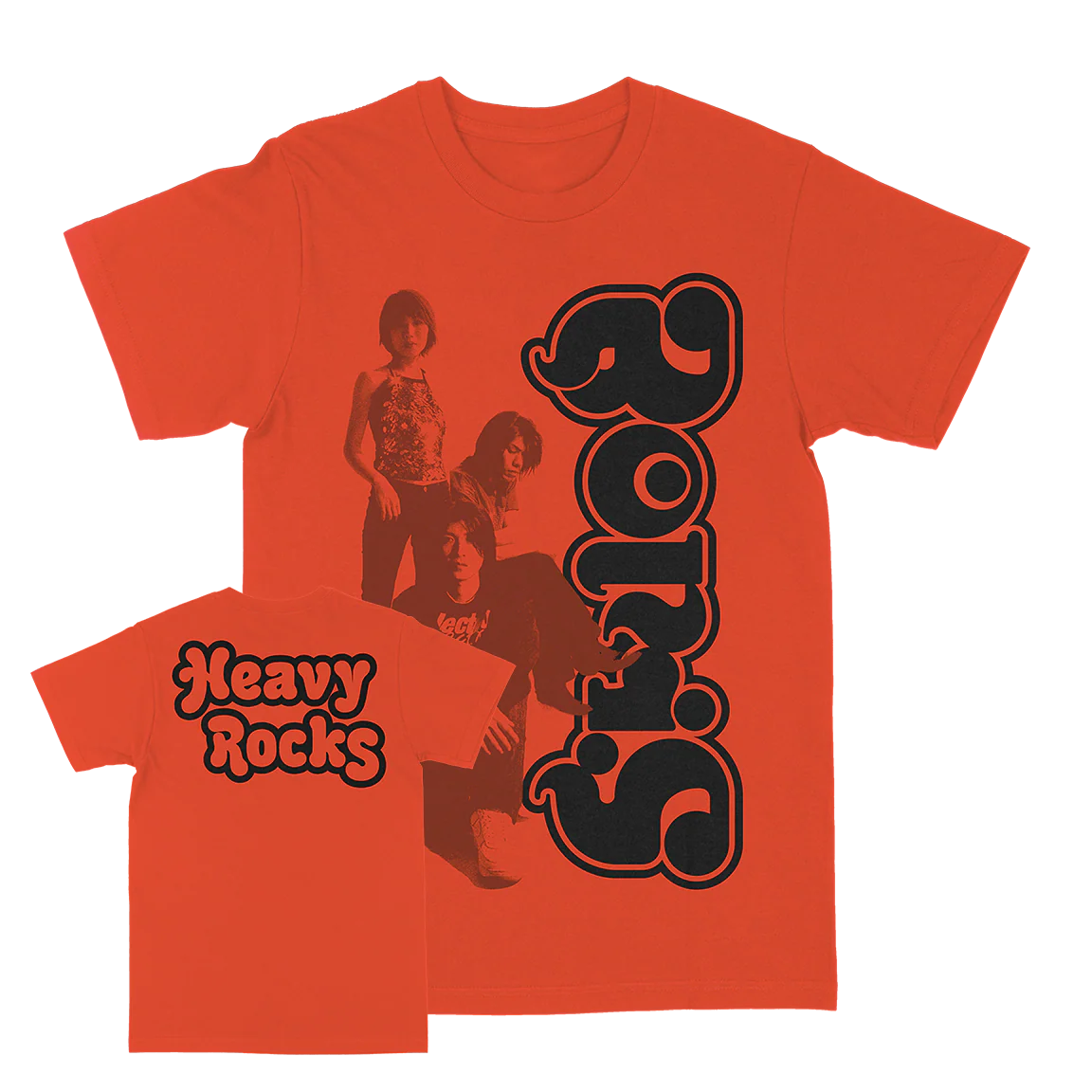 Boris "Heavy Rocks: Band" Orange T-Shirt