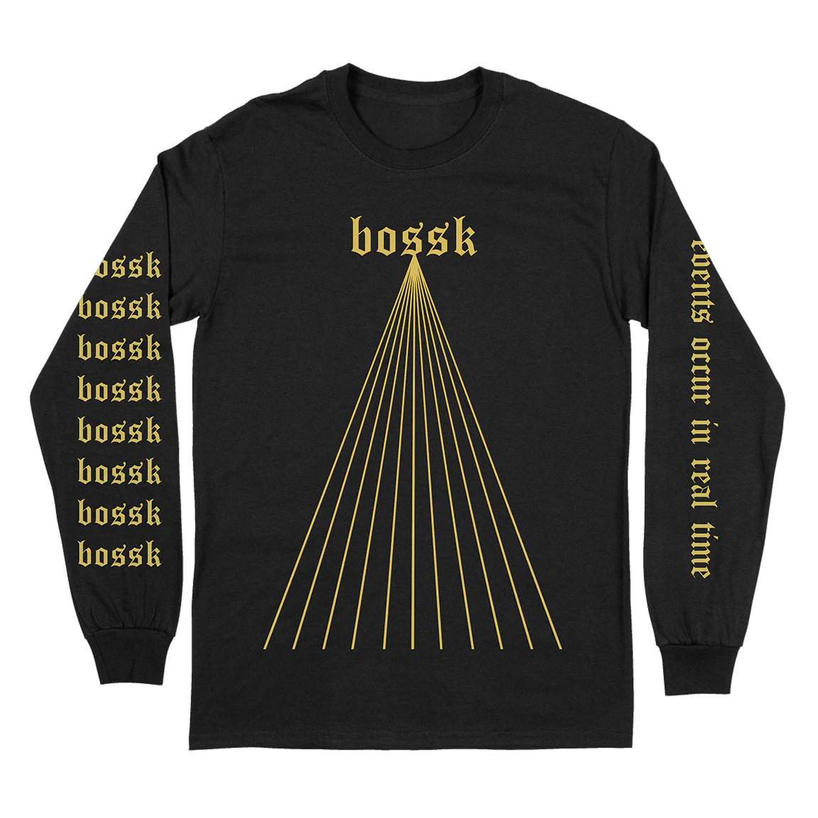 Bossk "Events Occur In Real Time" Black Longsleeve