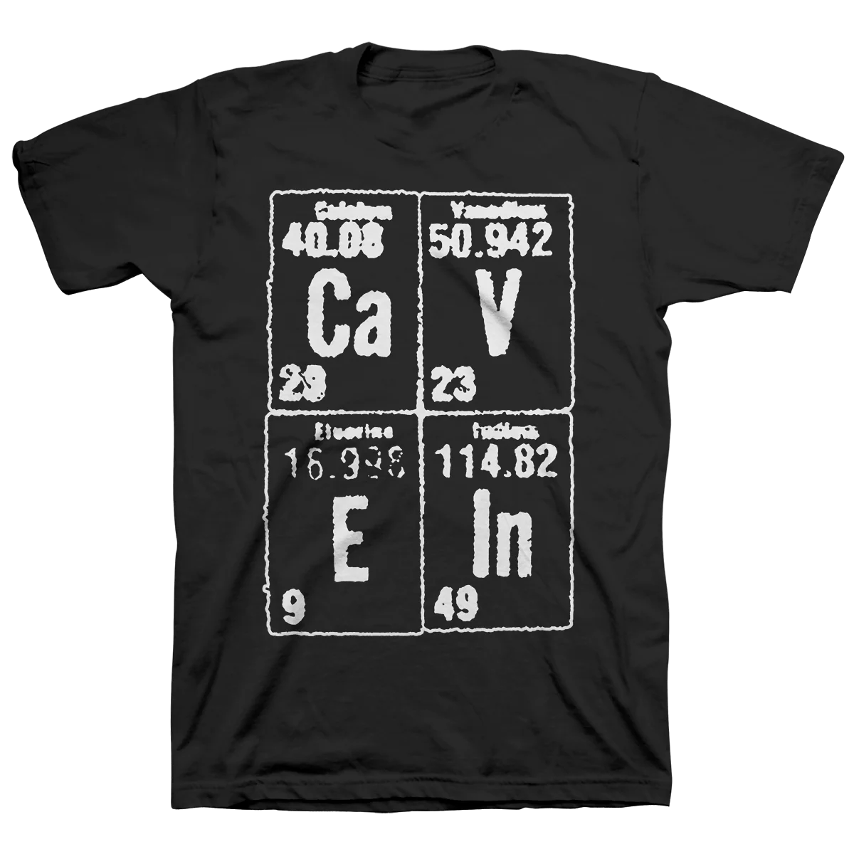 Cave In "Elements (Stacked) White" Black T-Shirt