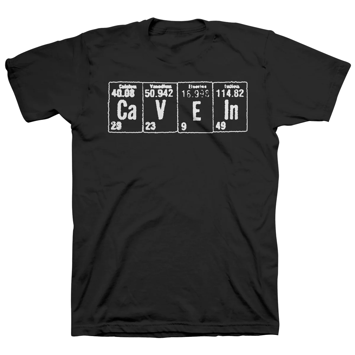 Cave In "Elements: White" Black T-Shirt