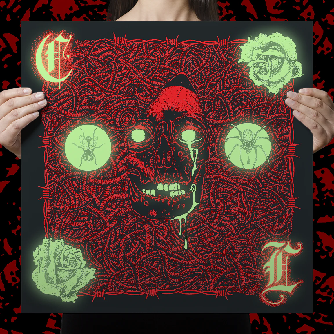 Cult Leader "A Patient Man" Glow-In-The-Dark Silkscreened Print - Image 4