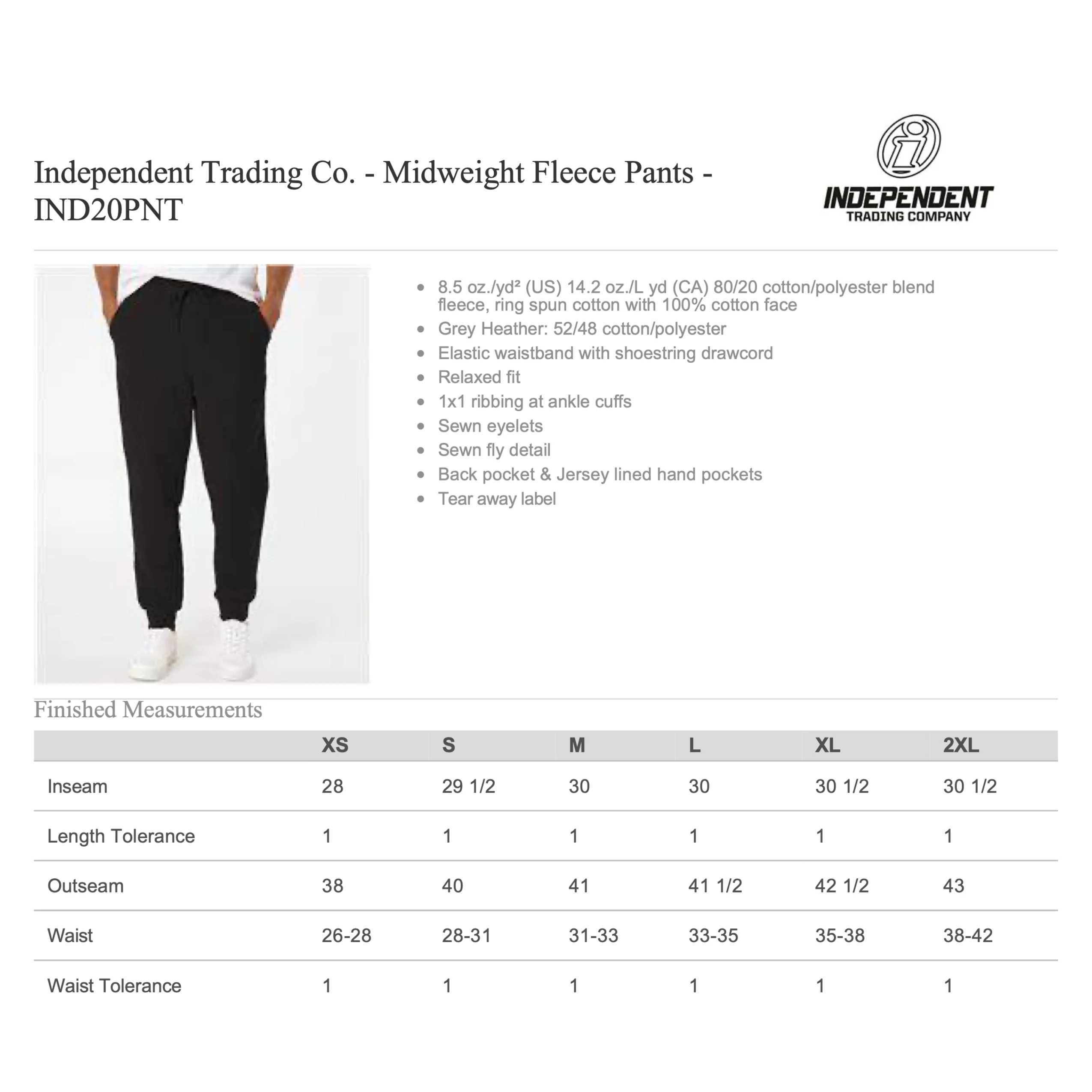 Deafheaven "Sunbather: Logo" Black Jogger Sweatpants - Image 2