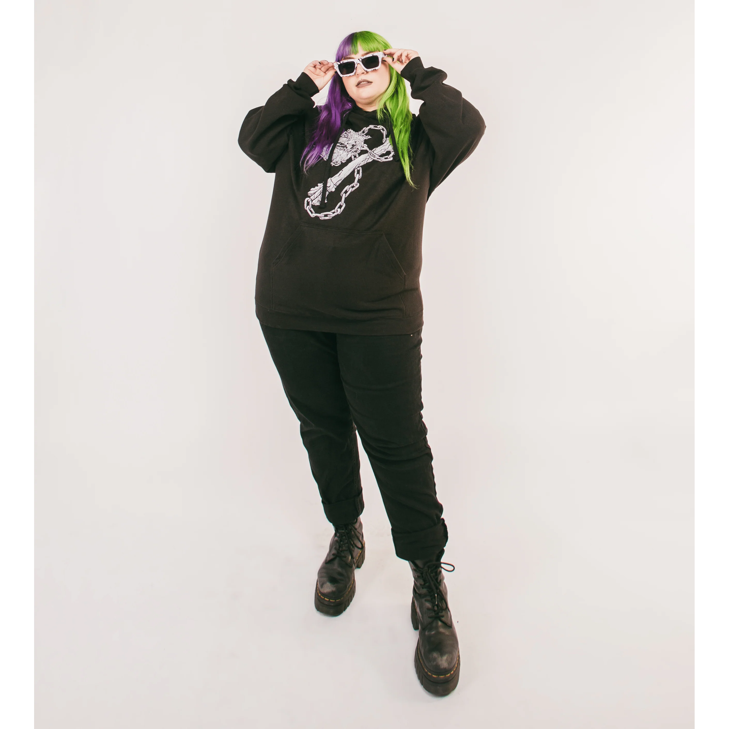 Dylan Garrett Smith "Flail" Black Hooded Sweatshirt - Image 2