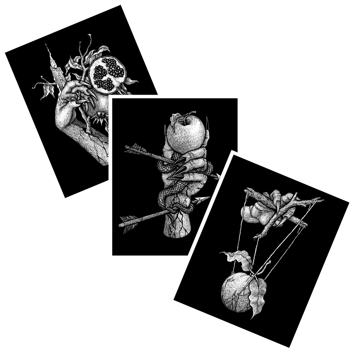Dylan Garrett Smith "The Pain" Mini Print Set of 3 - Image 2