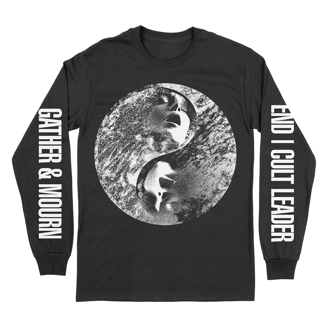 END / Cult Leader "Gather & Mourn: White" Black Longsleeve - Image 2