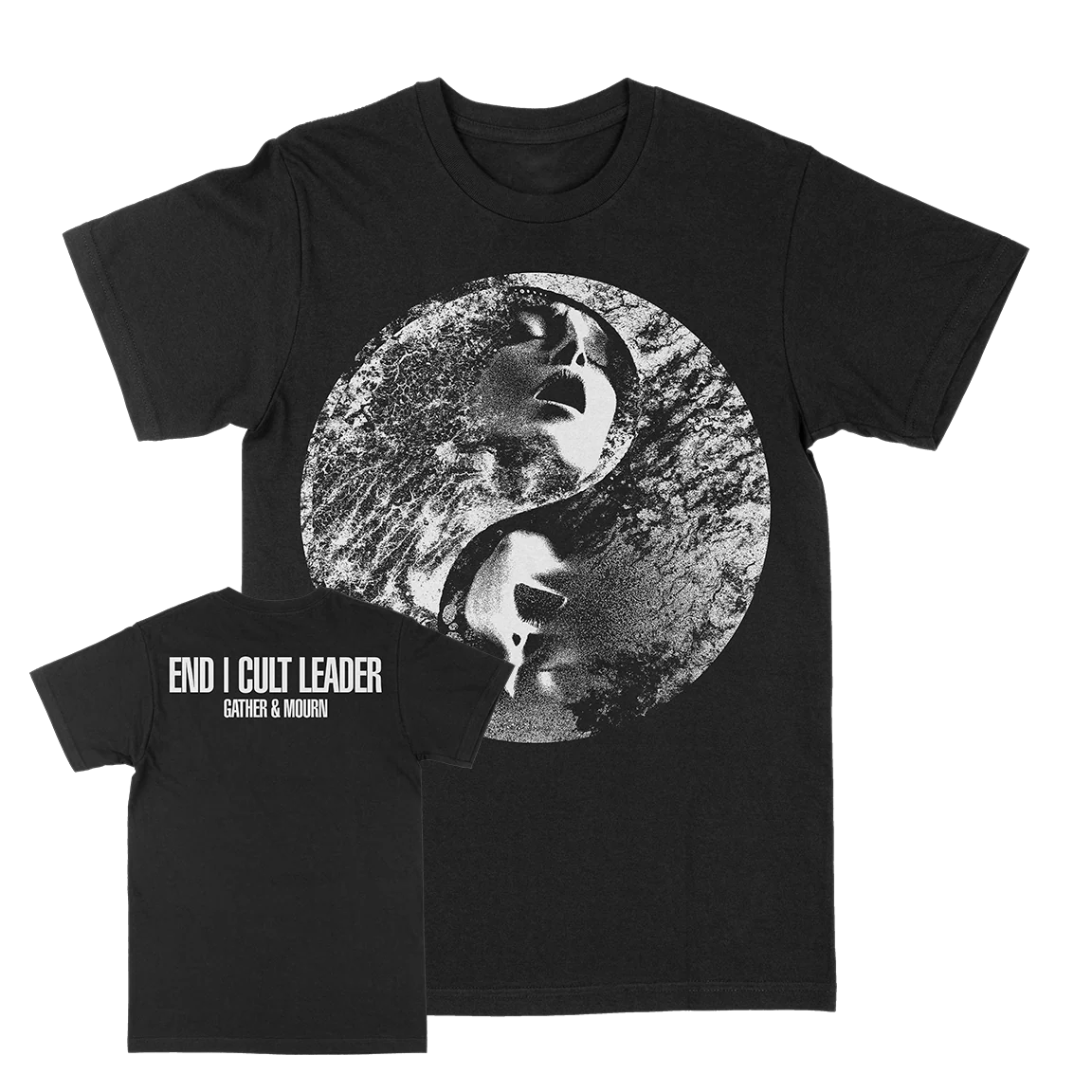 END / Cult Leader "Gather & Mourn: White" Black T-Shirt