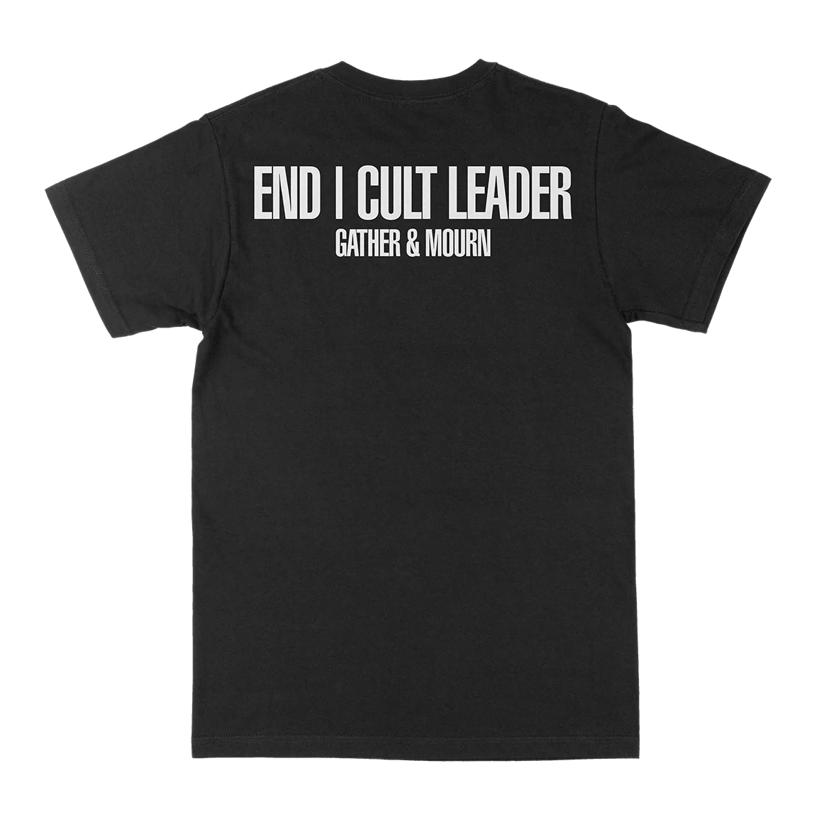 END / Cult Leader "Gather & Mourn: White" Black T-Shirt - Image 3