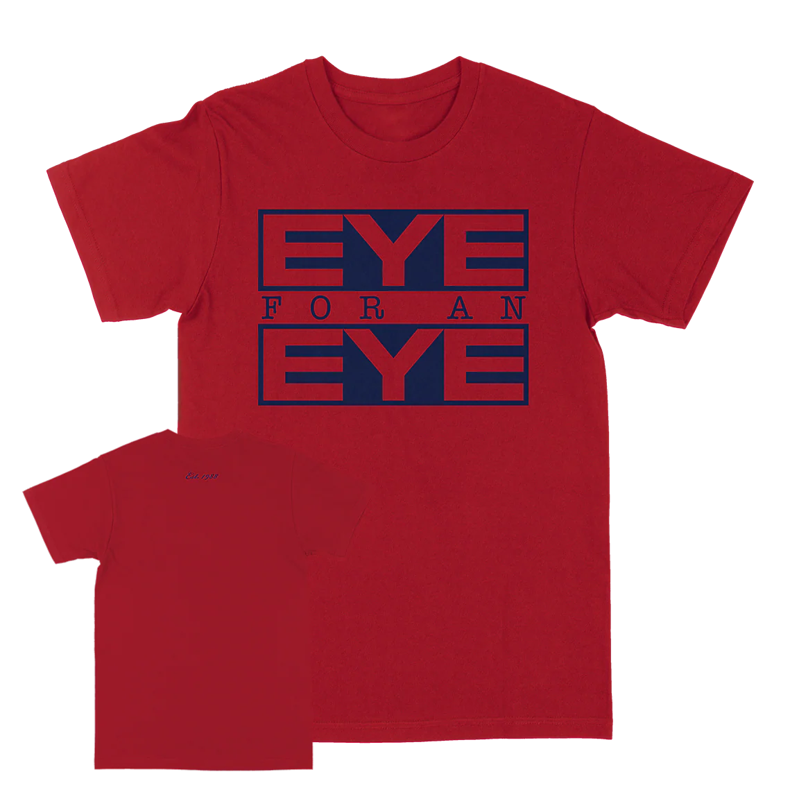 Eye For An Eye "Classic: Navy" Red T-Shirt