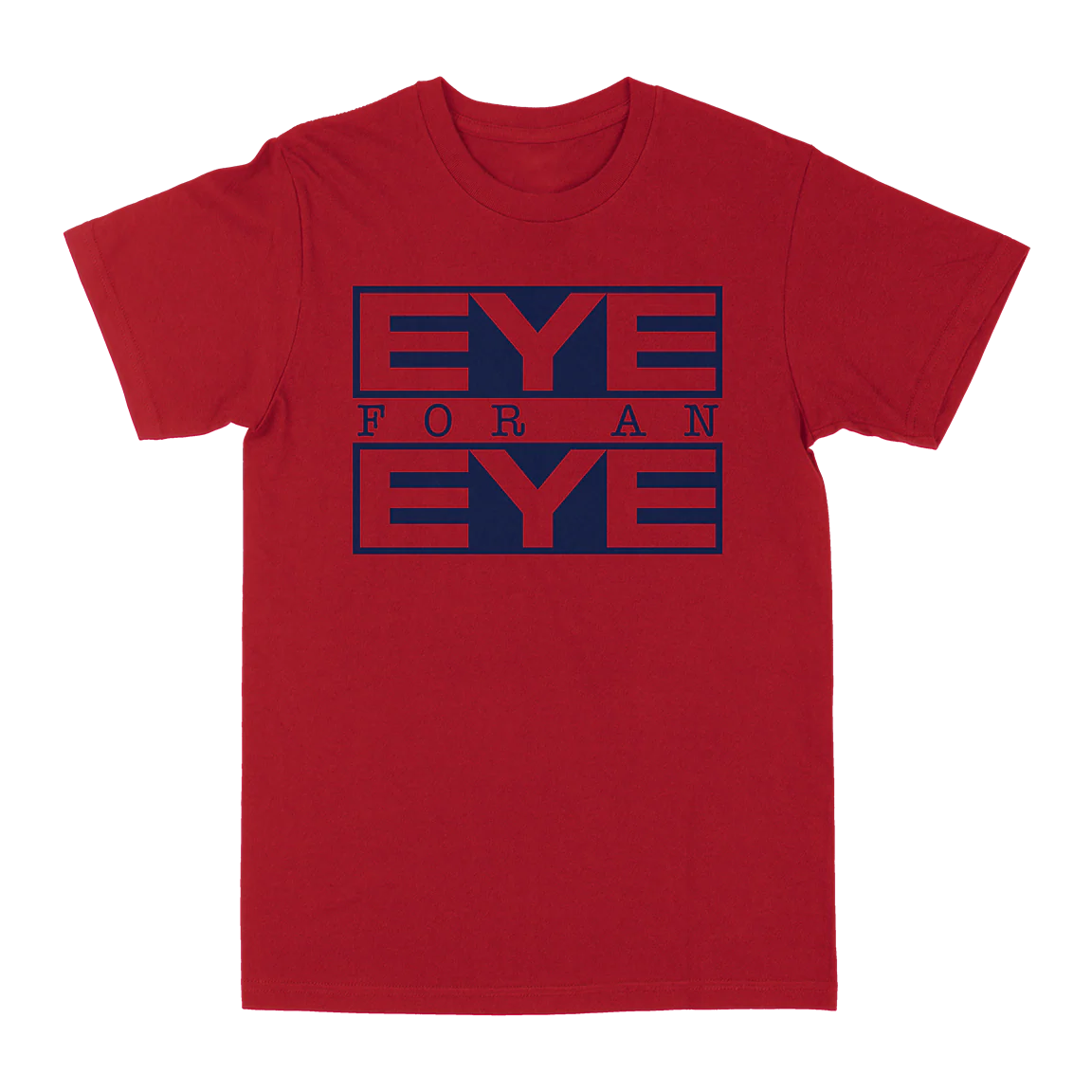 Eye For An Eye "Classic: Navy" Red T-Shirt - Image 2