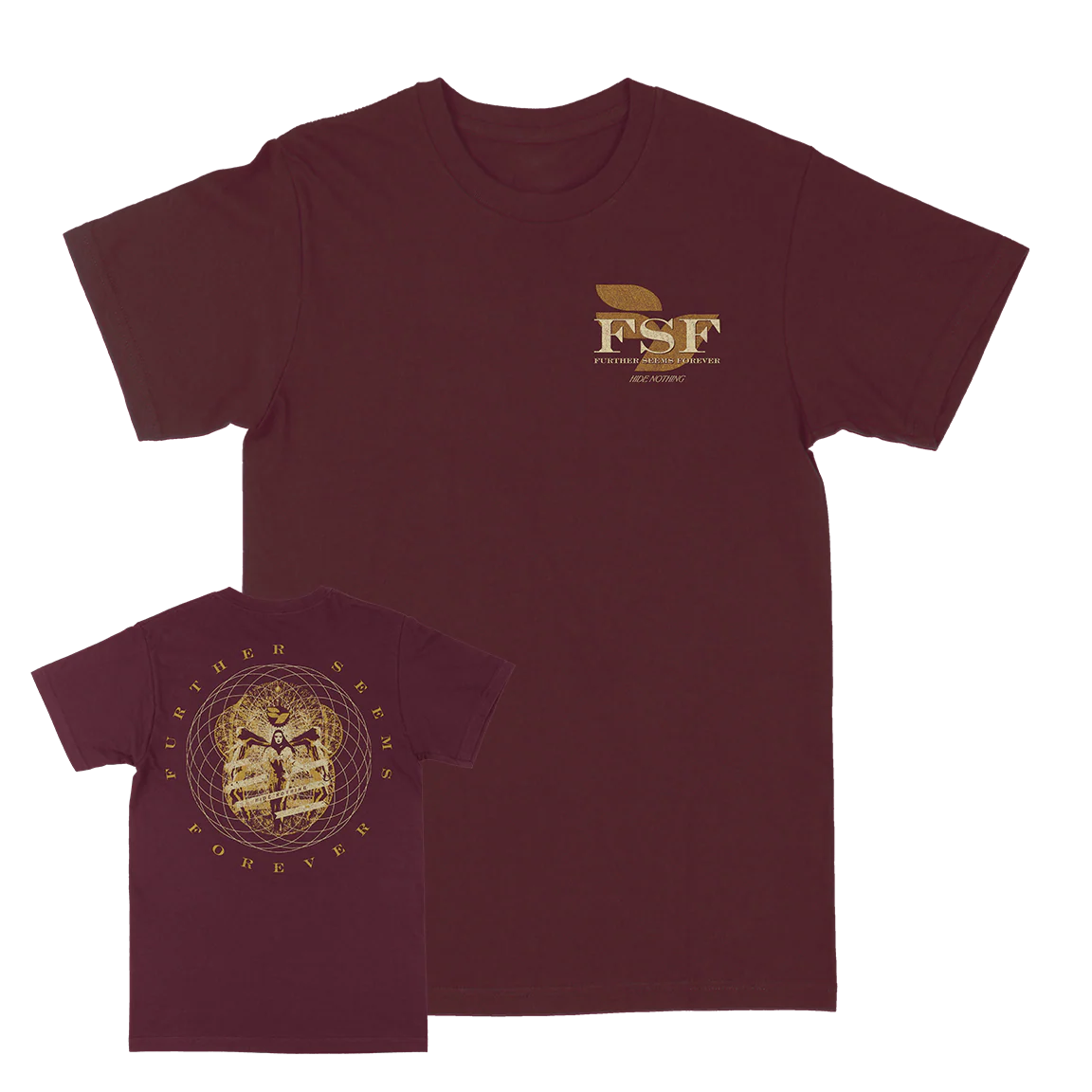 Further Seems Forever "Hide Nothing" Burgundy T-Shirt