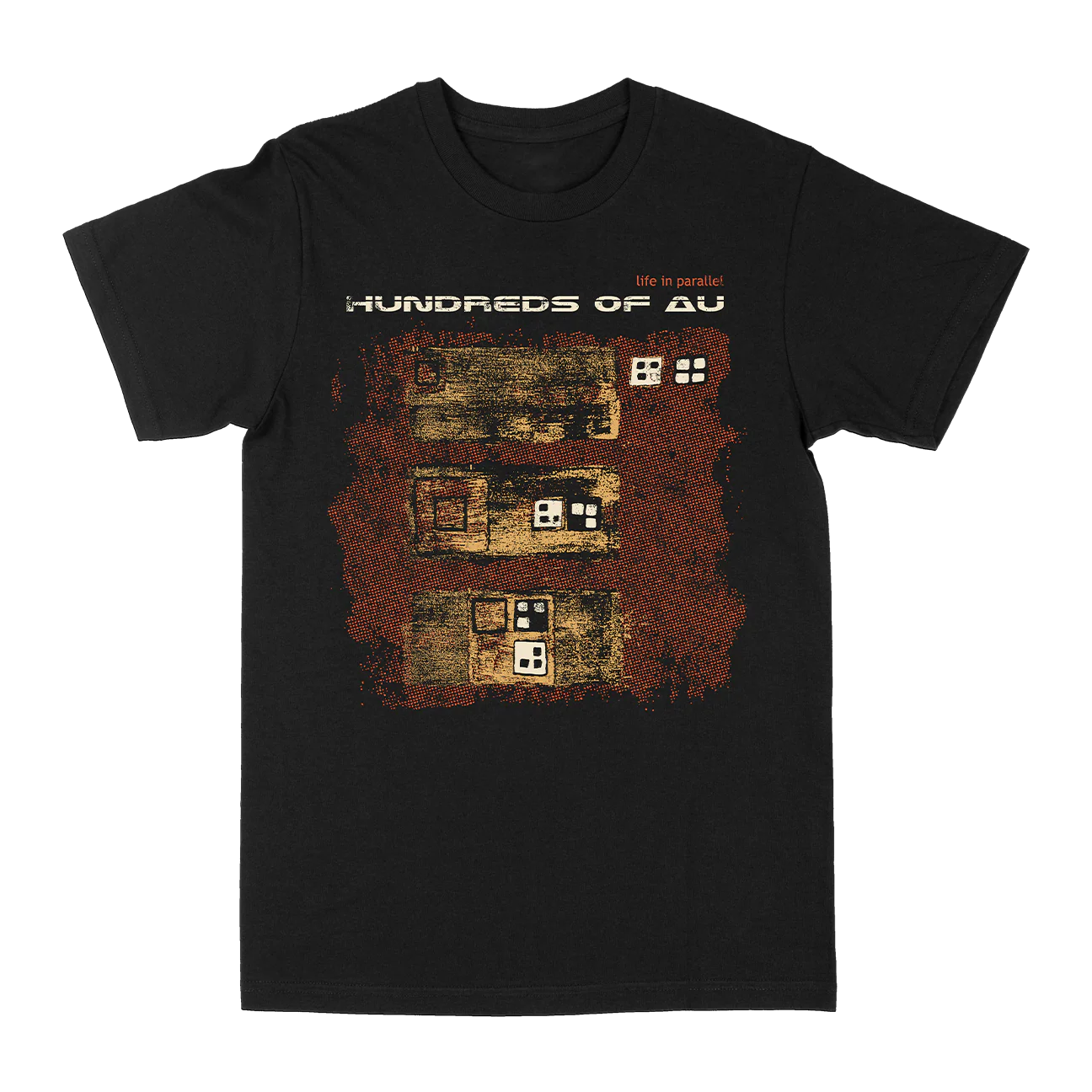 Hundreds of AU "Life In Parallel" Black T-Shirt