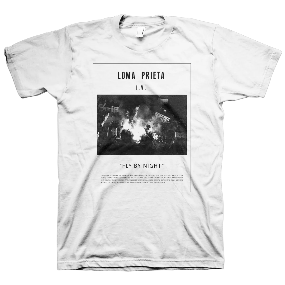 Loma Prieta "Fly By Night" White T-Shirt