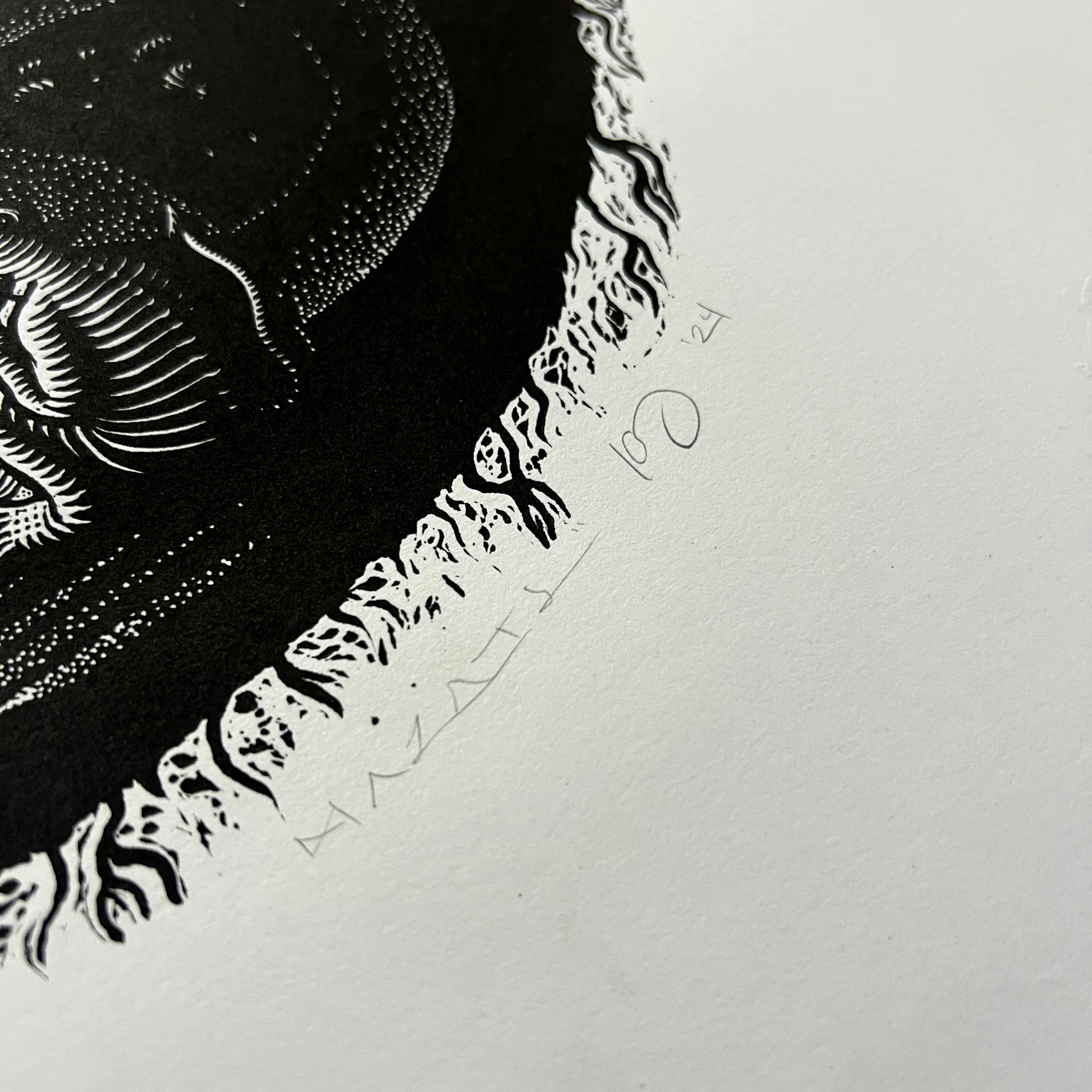 Mazatl & Kathleen Neeley "Luz & Sombra" Linocut Print - Image 10