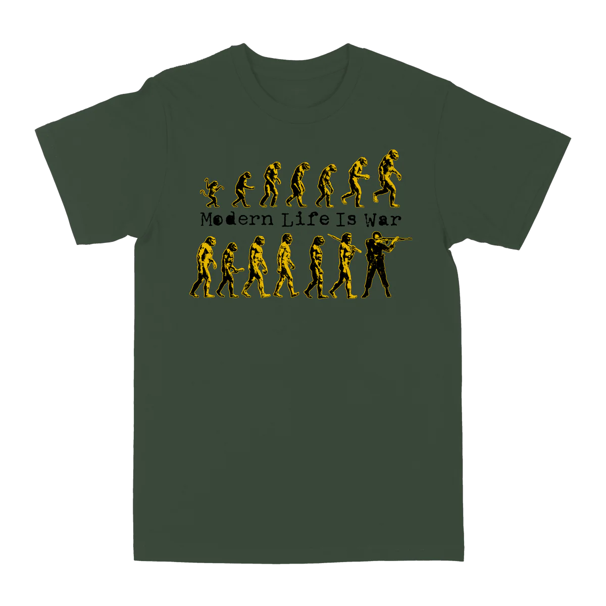 Modern Life Is War "Evolution" Army Green T-Shirt