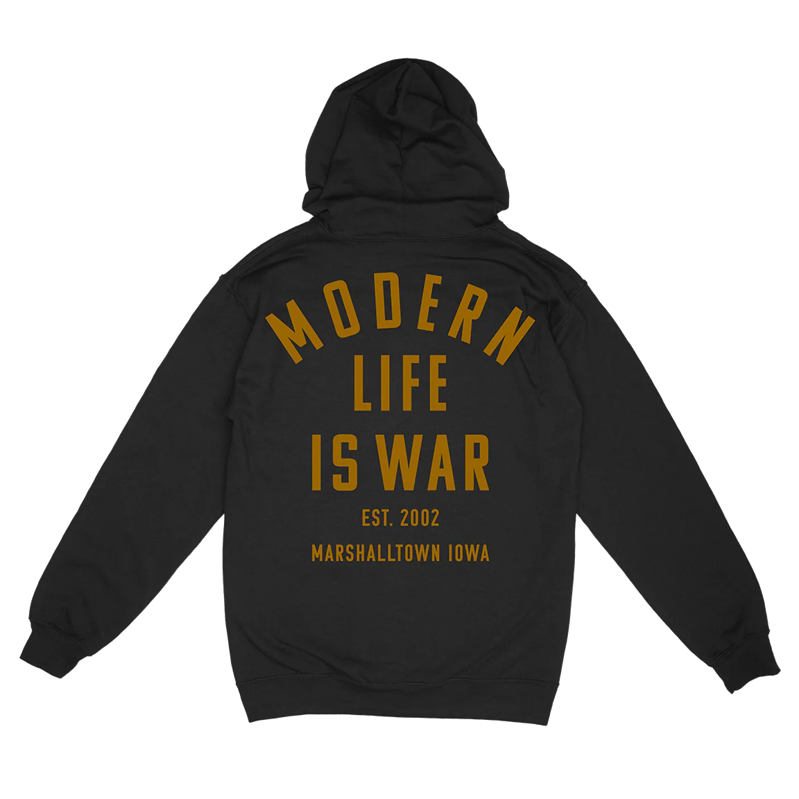 Modern Life Is War "Marshalltown Iowa" Black Zip Up Sweatshirt - Image 3