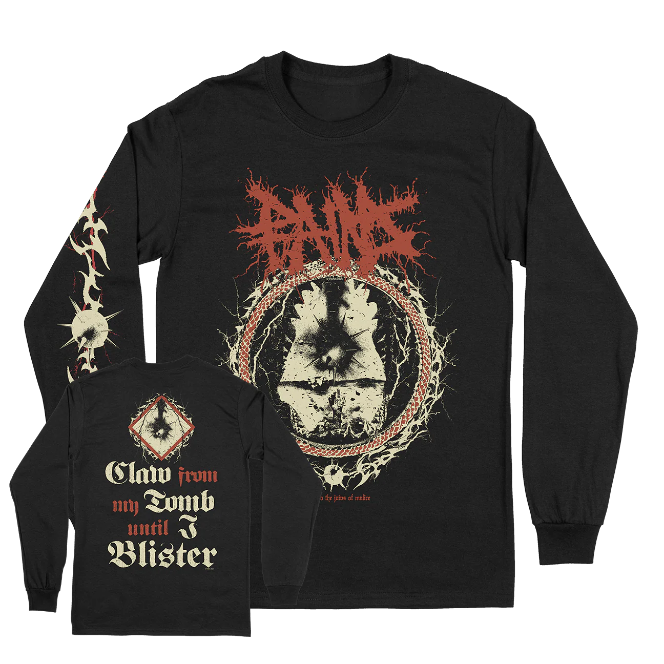 Pains "Jaws of Malice" Black Longsleeve Shirt