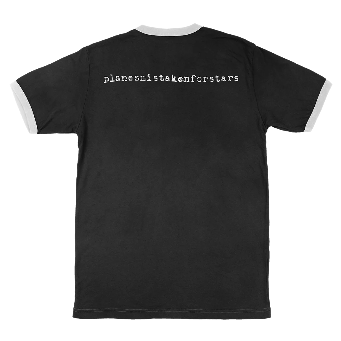 Planes Mistaken For Stars "Skull" Black & White Ringer T-Shirt - Image 3