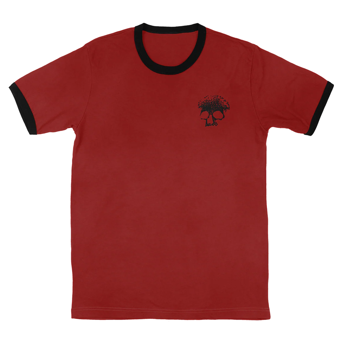 Planes Mistaken For Stars "Skull" Red & Black Ringer T-Shirt - Image 2