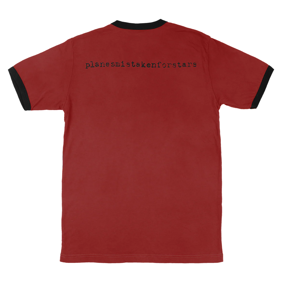 Planes Mistaken For Stars "Skull" Red & Black Ringer T-Shirt - Image 3