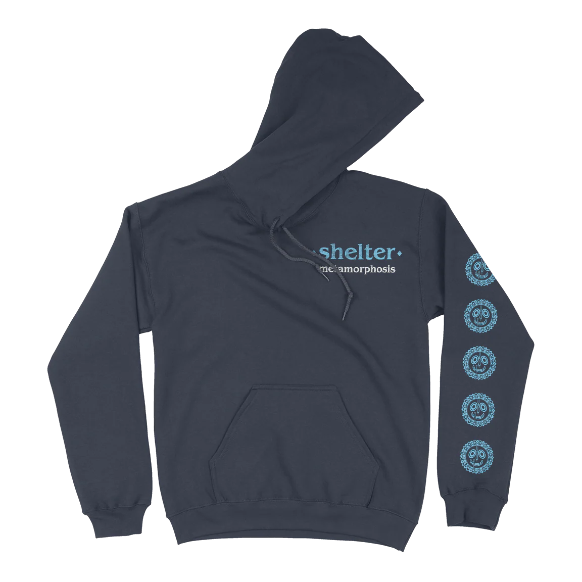 Shelter "Metamorphosis Hoodie" Navy Blue Hooded Sweatshirt - Image 2