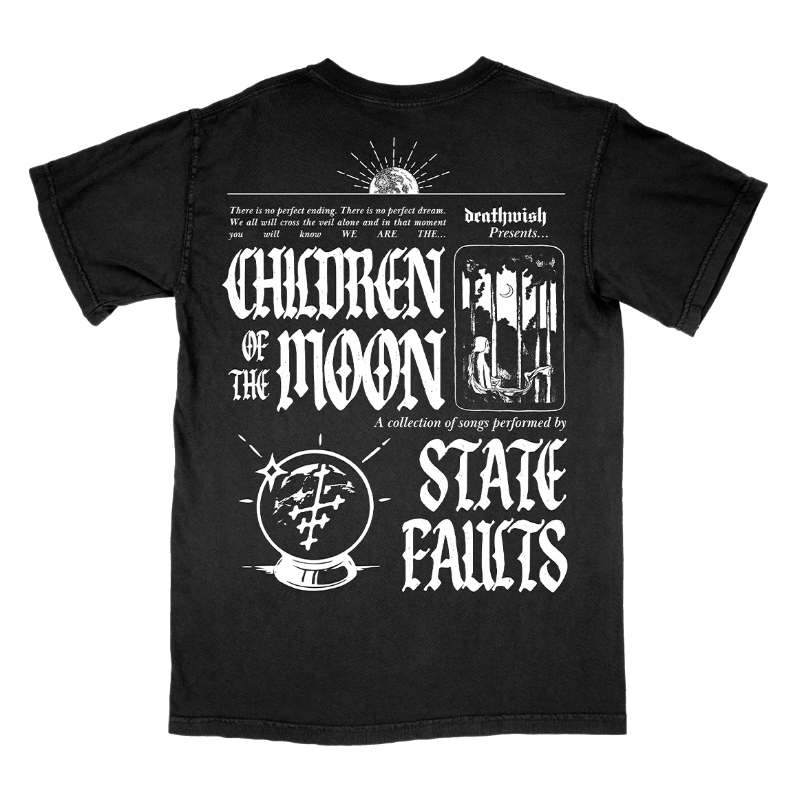 State Faults "Children Of The Moon" Black Premium T-Shirt - Image 3