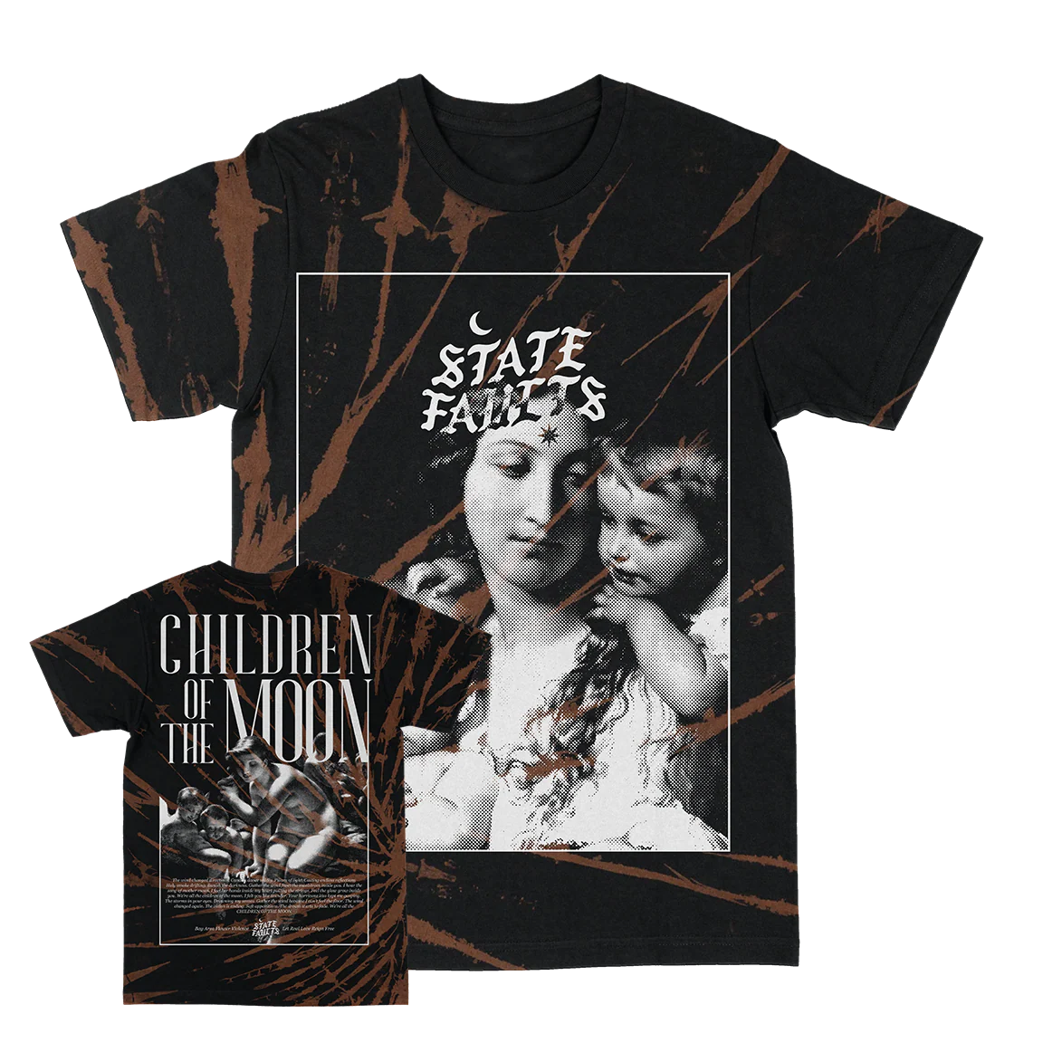 State Faults “Moon Children” Bleach Wash Luxor T-Shirt
