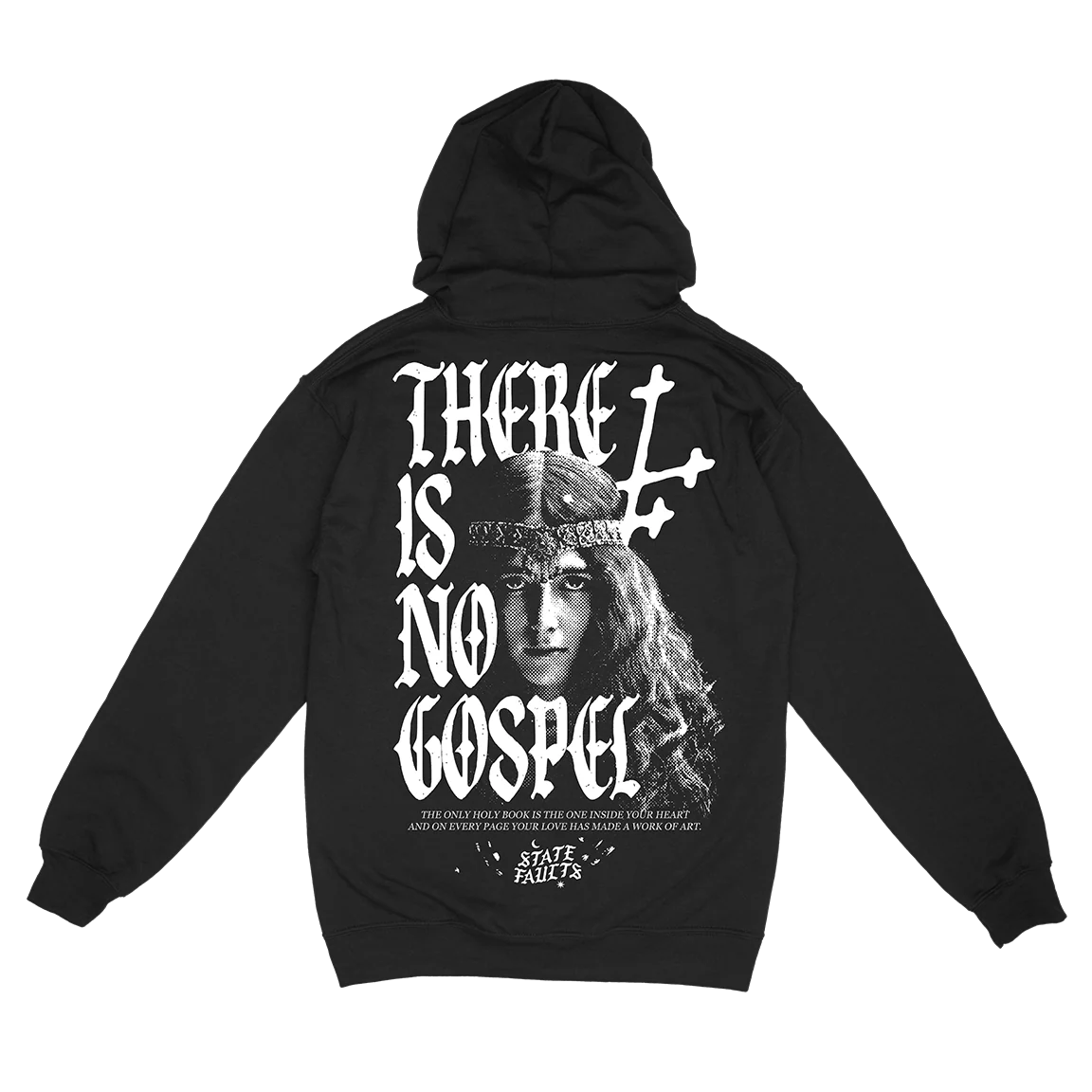State Faults “No Gospel” Black Zip Up Sweatshirt - Image 3