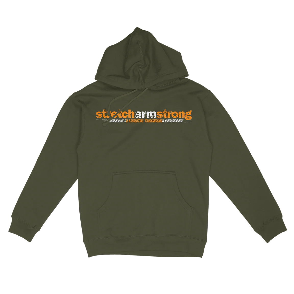 Stretch Arm Strong "Transmission Demolition" Army Hooded Sweatshirt - Image 2