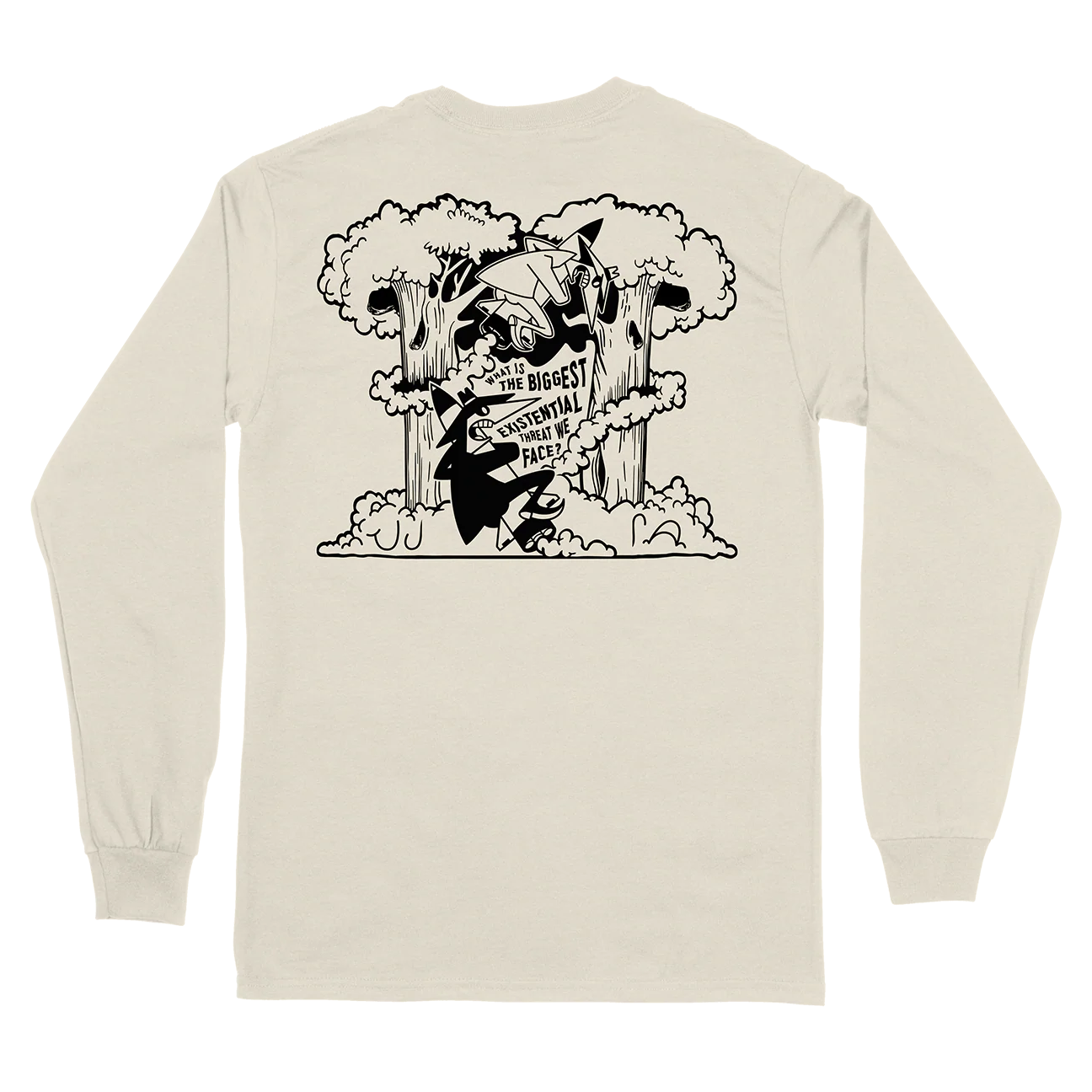 The Suicide File "Mad Magazine" Natural Longsleeve - Image 3