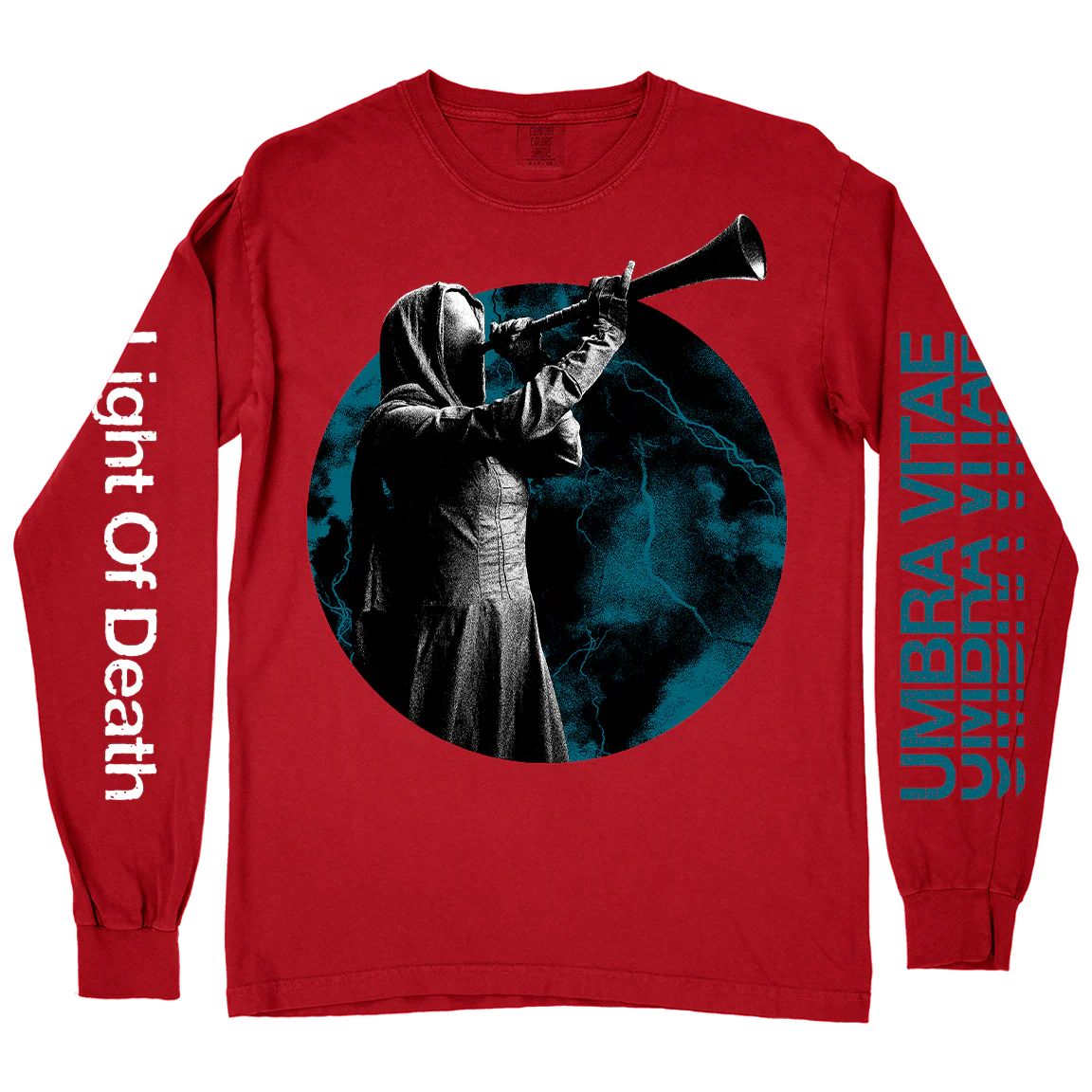 Umbra Vitae "Trumpet Of Death" Red Premium Longsleeve - Image 2