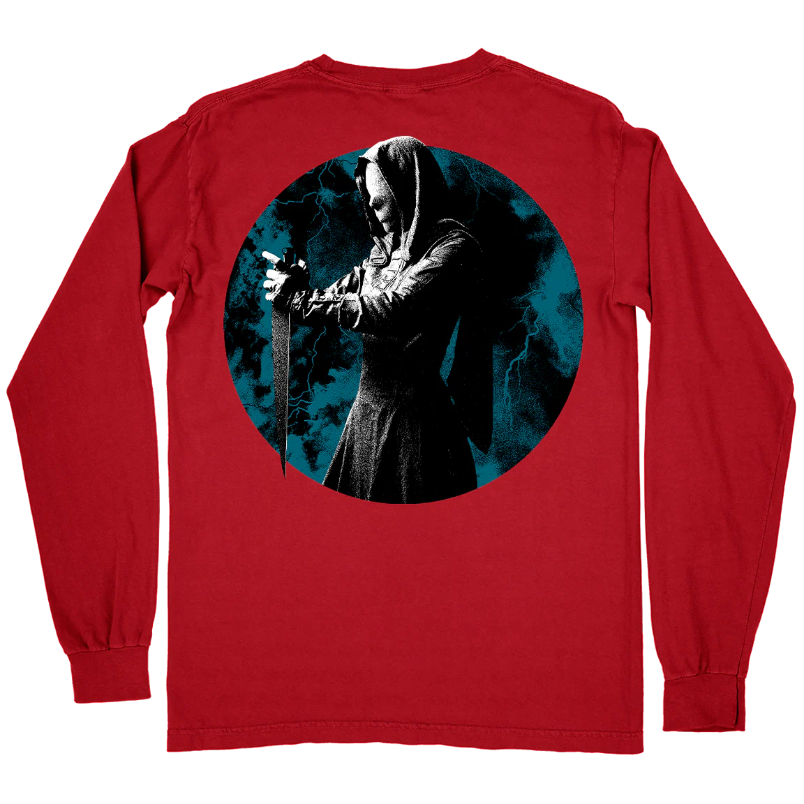 Umbra Vitae "Trumpet Of Death" Red Premium Longsleeve - Image 3